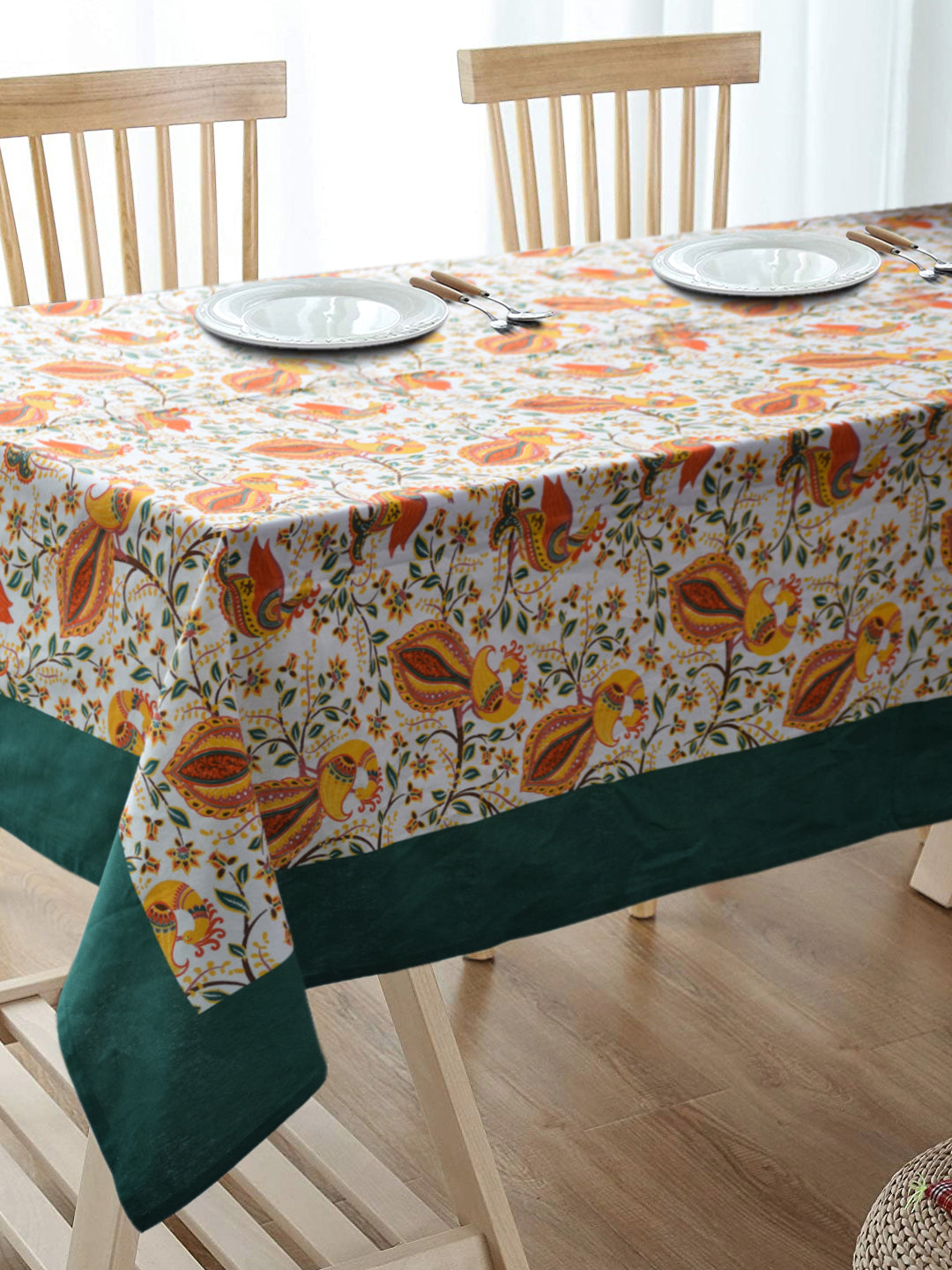 Blanc9 Mayur Vatika 6/8 Seater Cotton Tablecloth