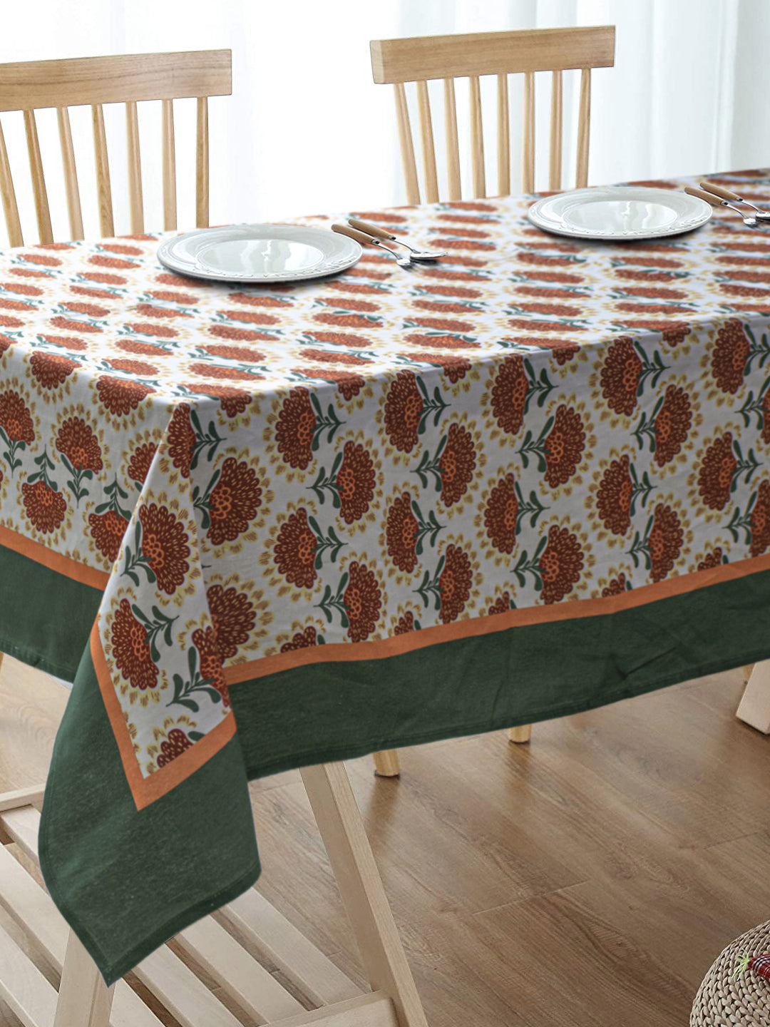 Blanc9 Pushp Kiran 6/8 Seater Cotton Tablecloth