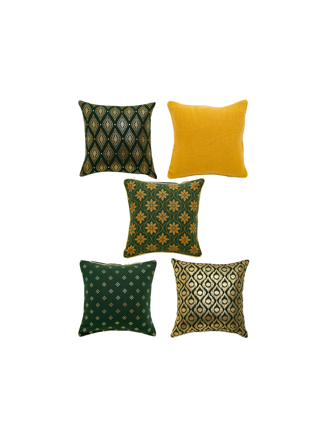 Set of 5 Anaar Glitz Persian Ogee 40x40 CM Cushion Cover