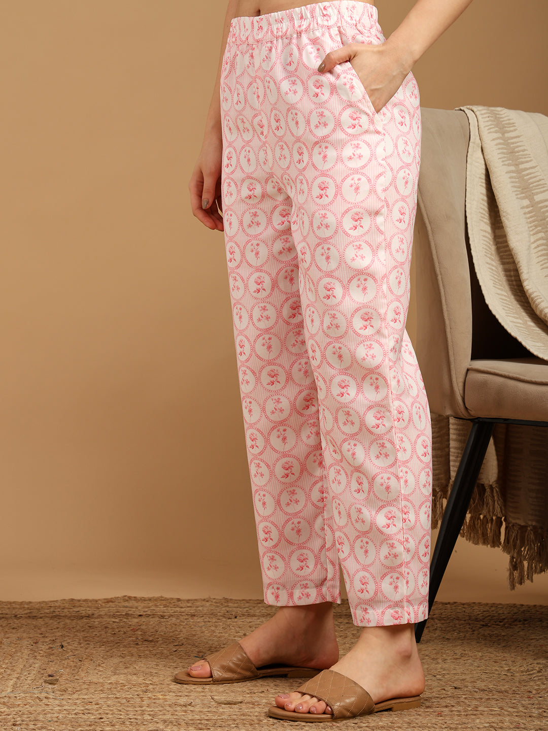 Pink Flora Geo Print Nightwear