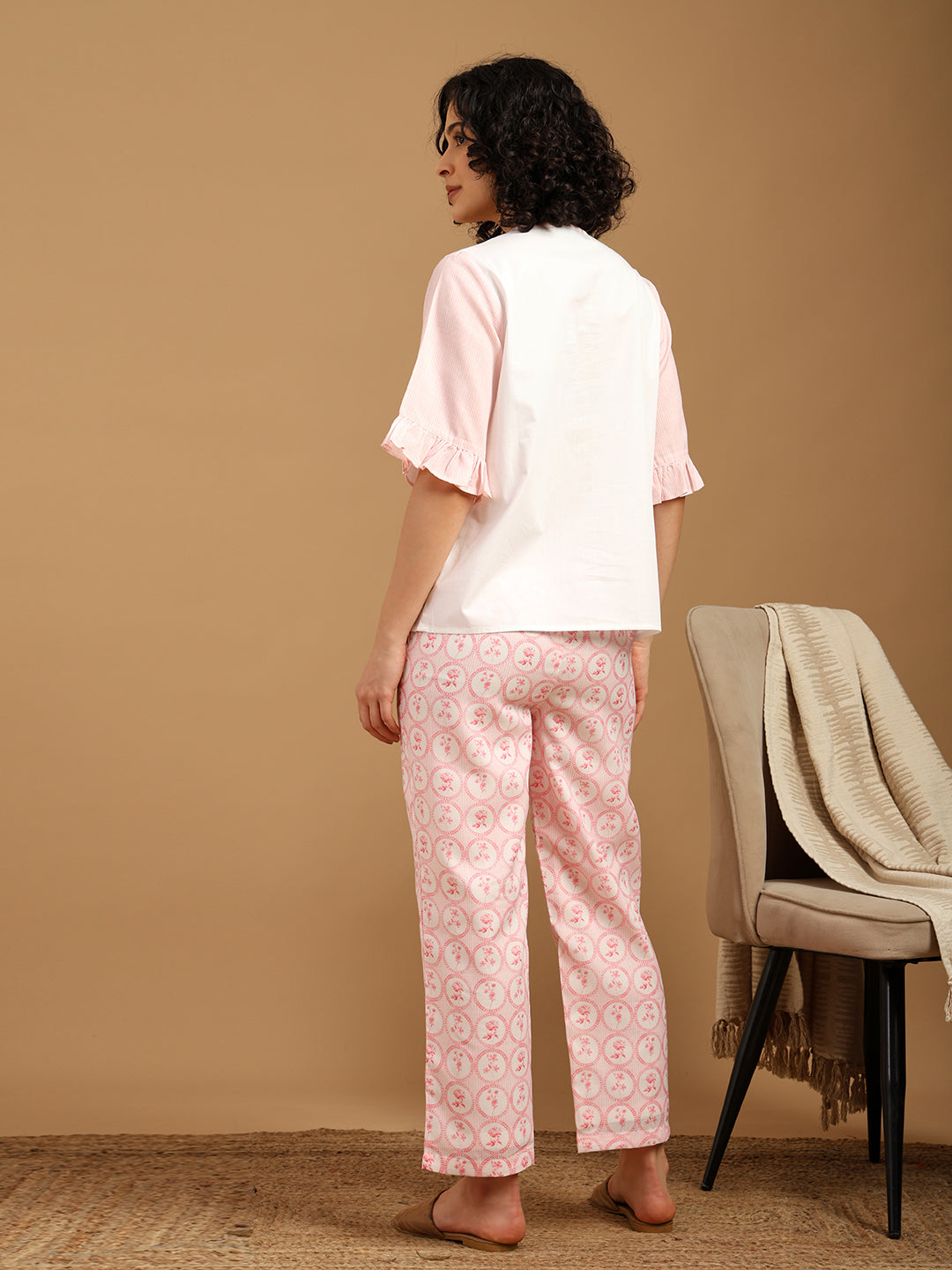 Pink Flora Geo Print Nightwear