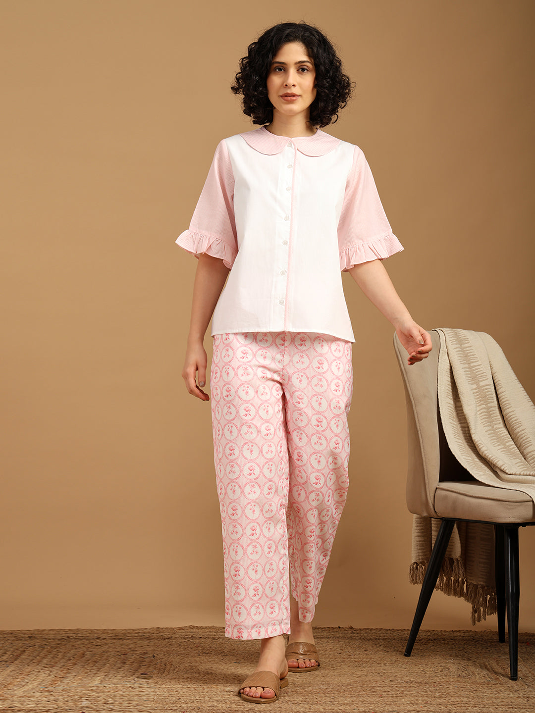 Pink Flora Geo Print Nightwear