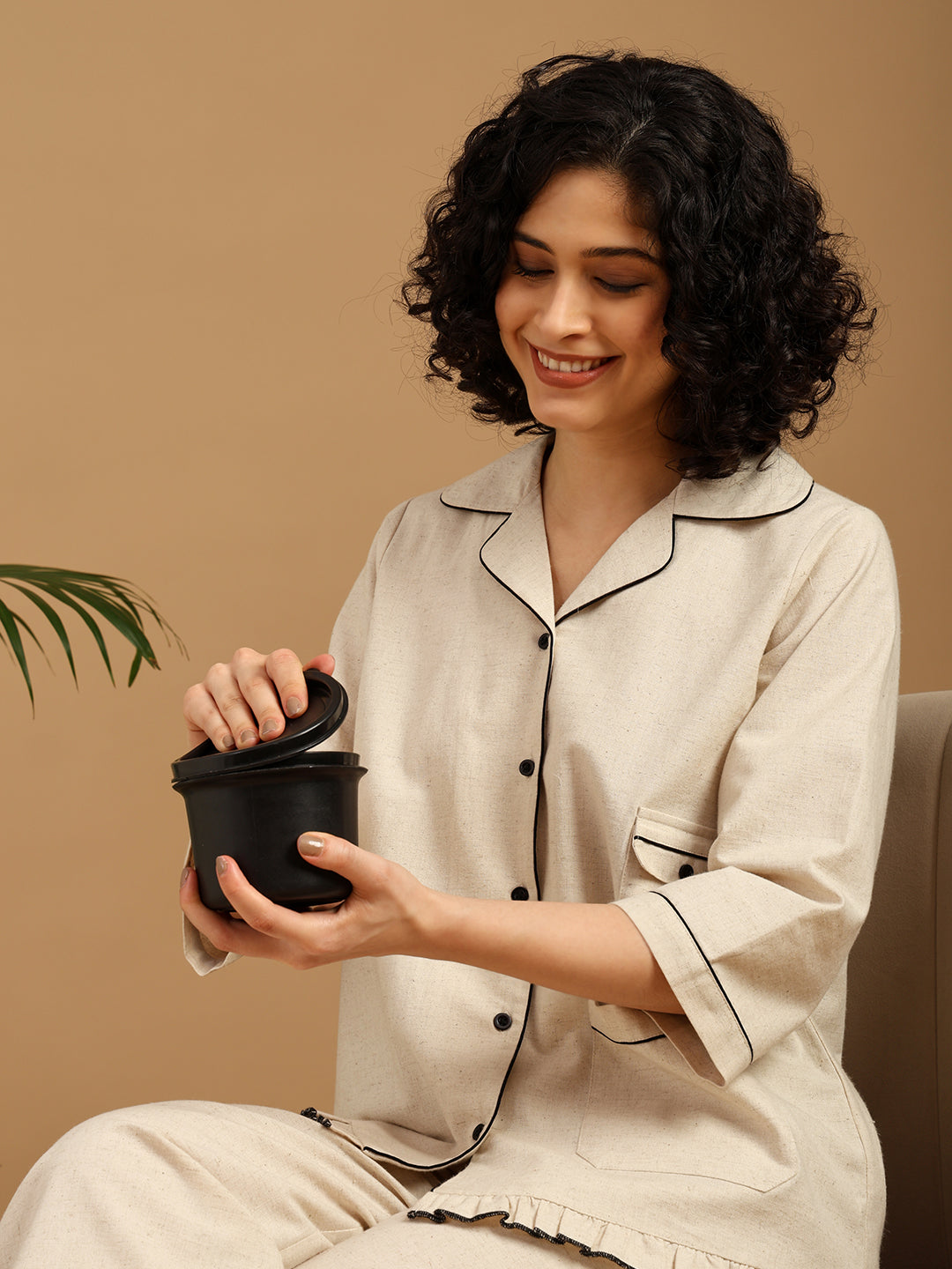 Beige Classic Nightwear