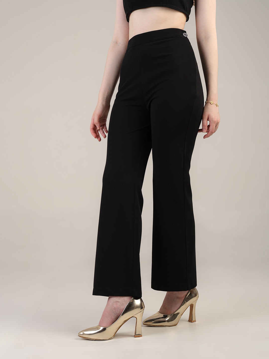 Dramatic Black cape with cami and trousers