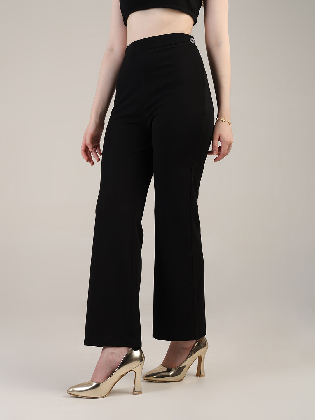 Dramatic Black cape with cami and trousers