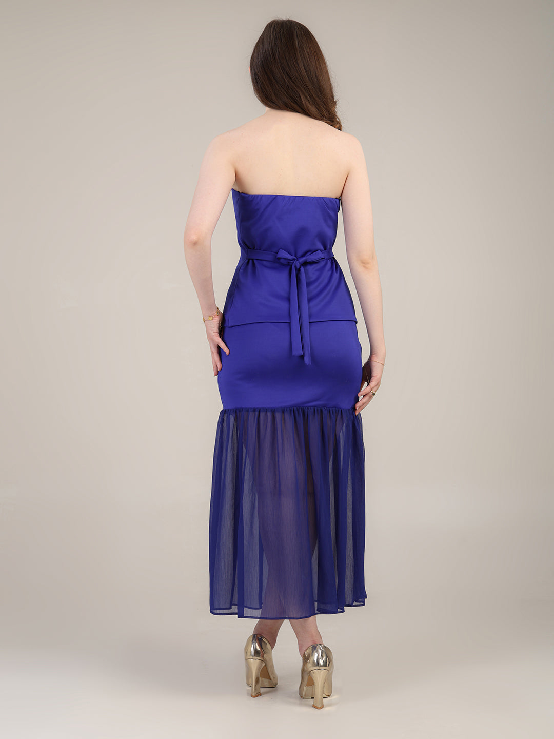 Dazzling blue Skirt Set