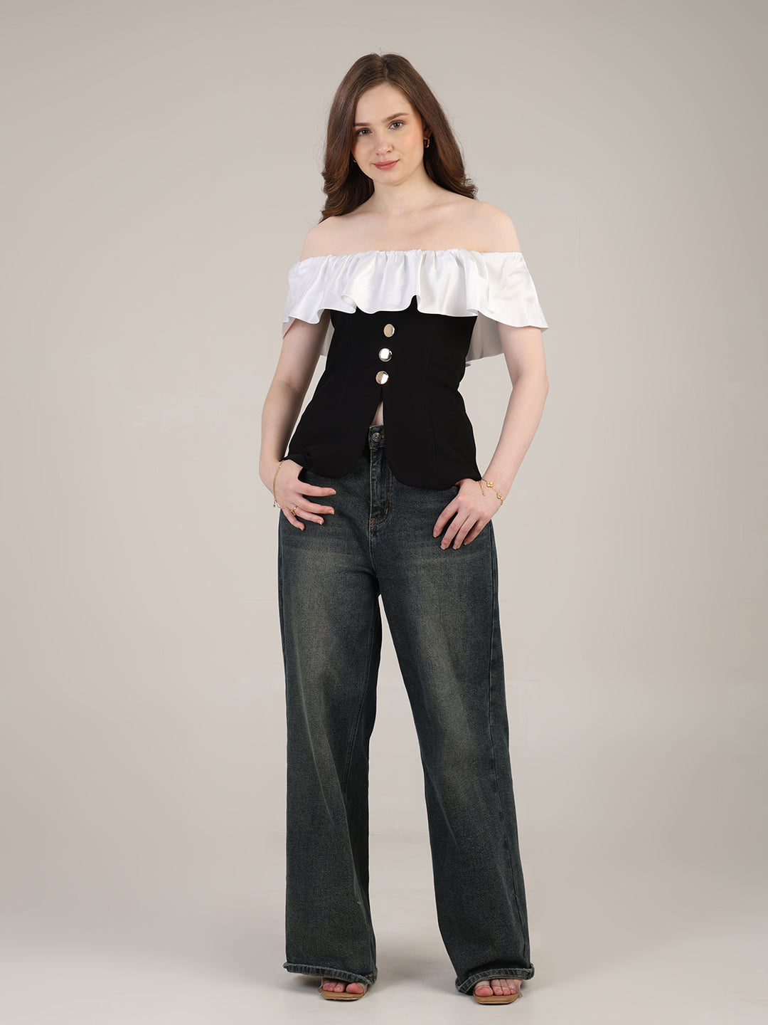 Very Merry Off-shoulder Top