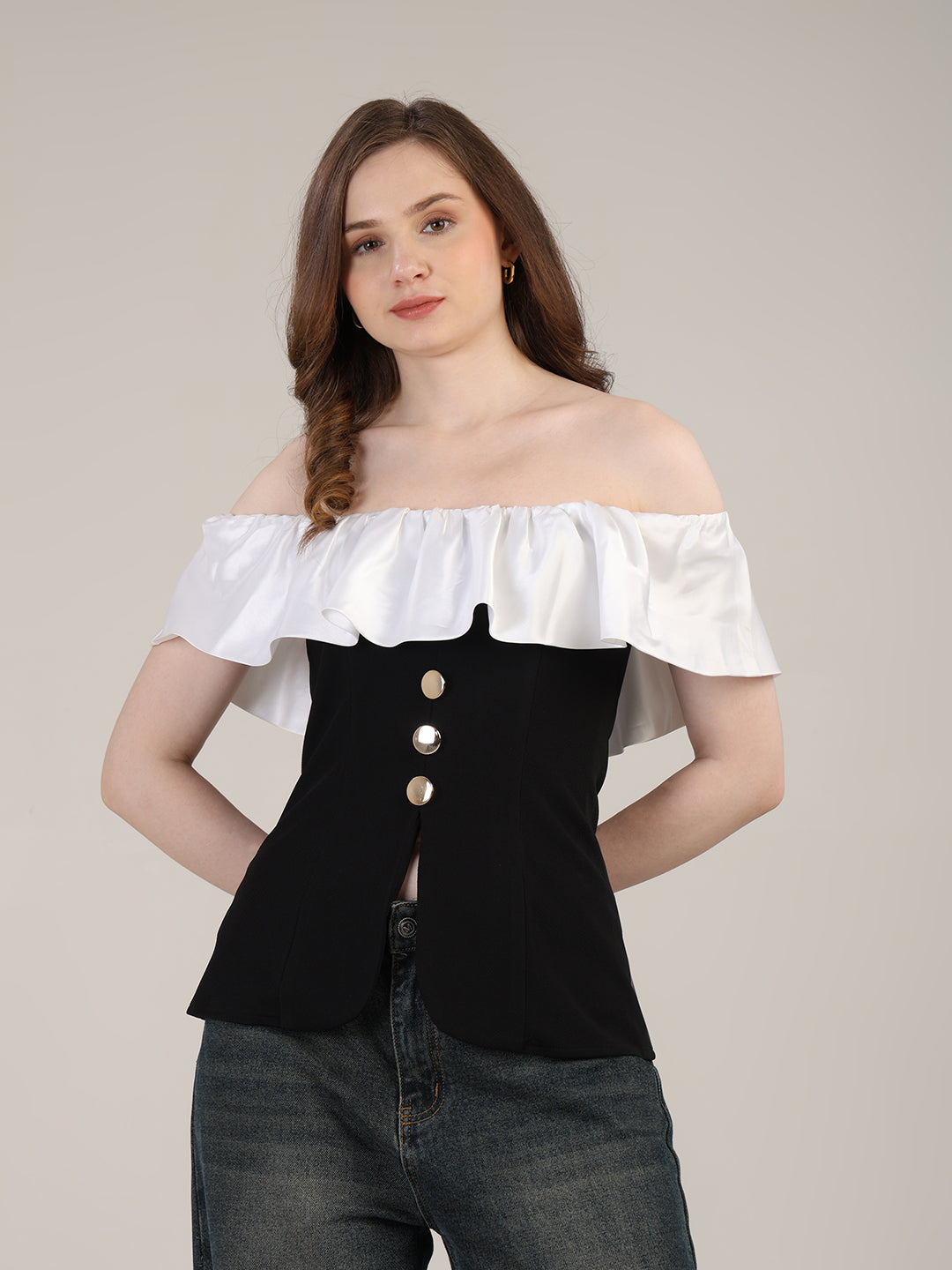 Very Merry Off-shoulder Top