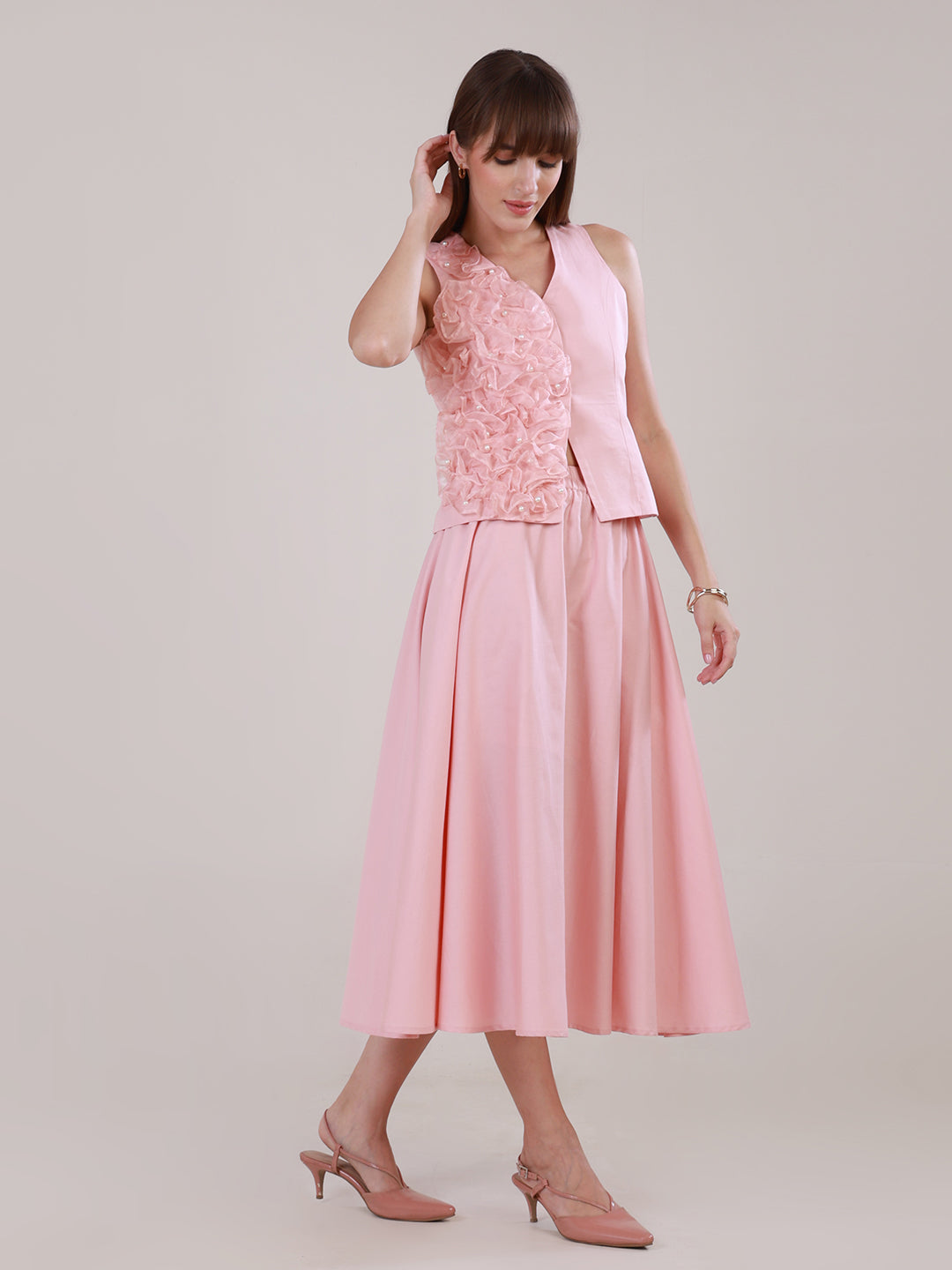 Blossom & Blush Skirt Co-ord Set for Women