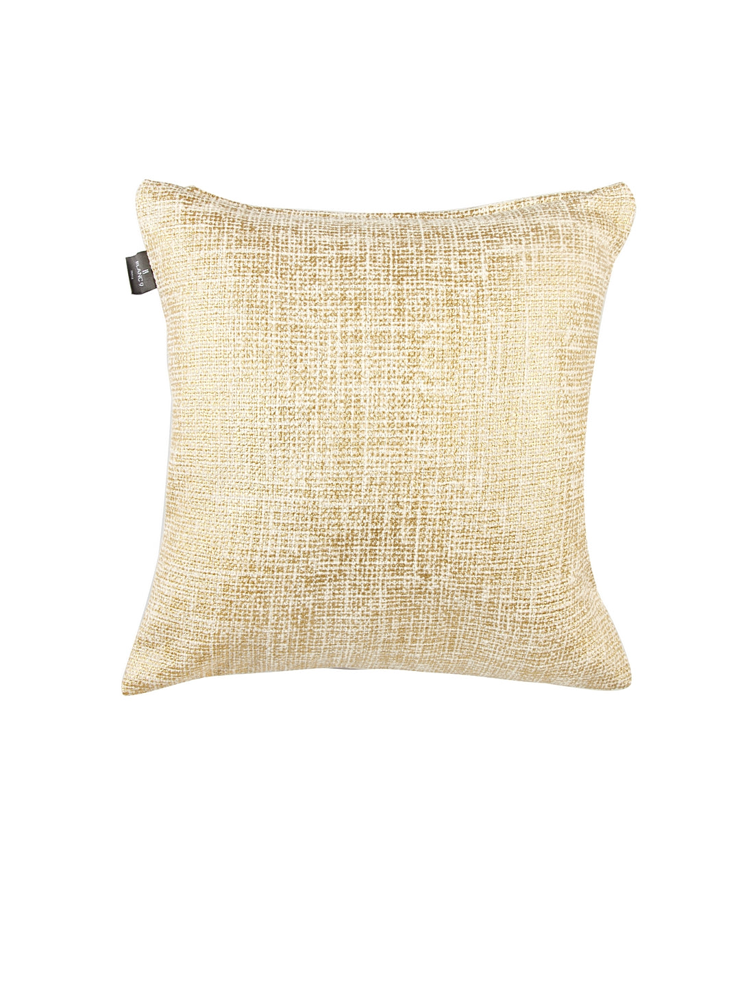 Blanc9 Set of 5 Serene Leaf Hand Embroidery with Ecru & Bling Gold Foil 40x40 CM Cushion Covers