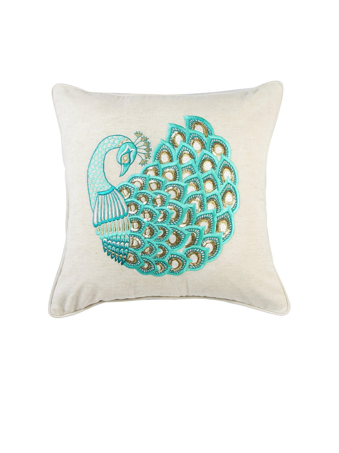Blanc9 Mayur Embroidered Cushion Cover