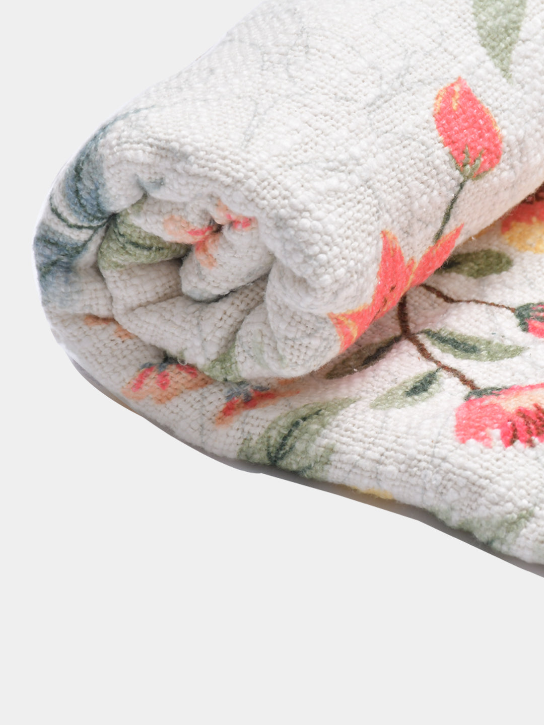 Blossom Cotton Printed Throw with Cushion Cover