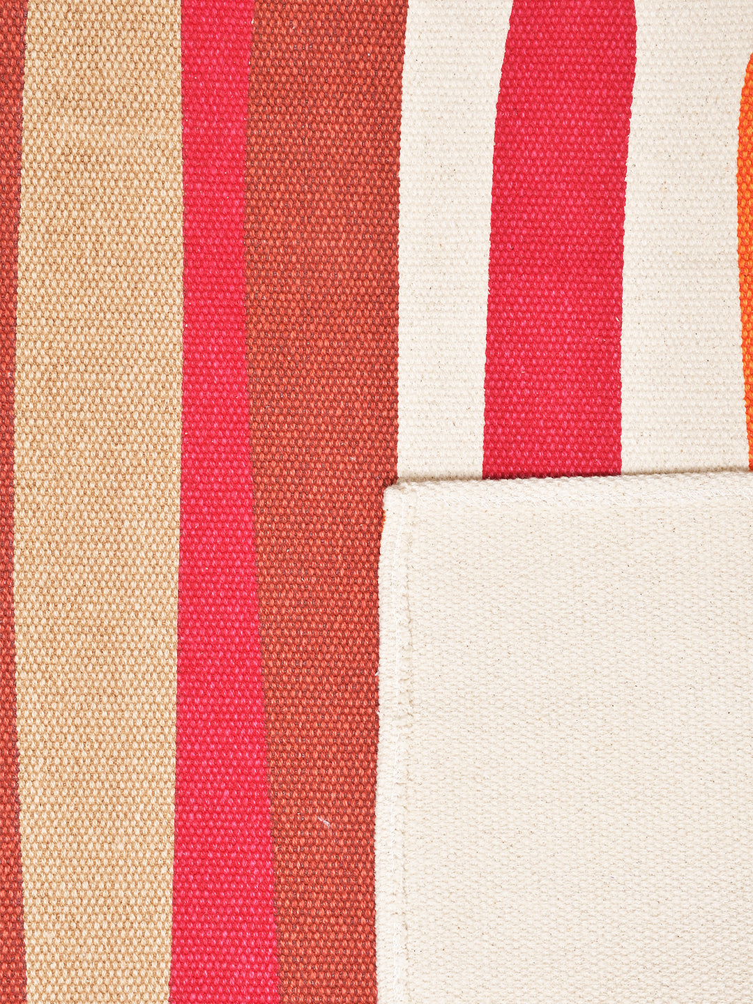 Blanc9 Hurly-Burly Rusty Red 4'x5.5' Printed Cotton Carpet