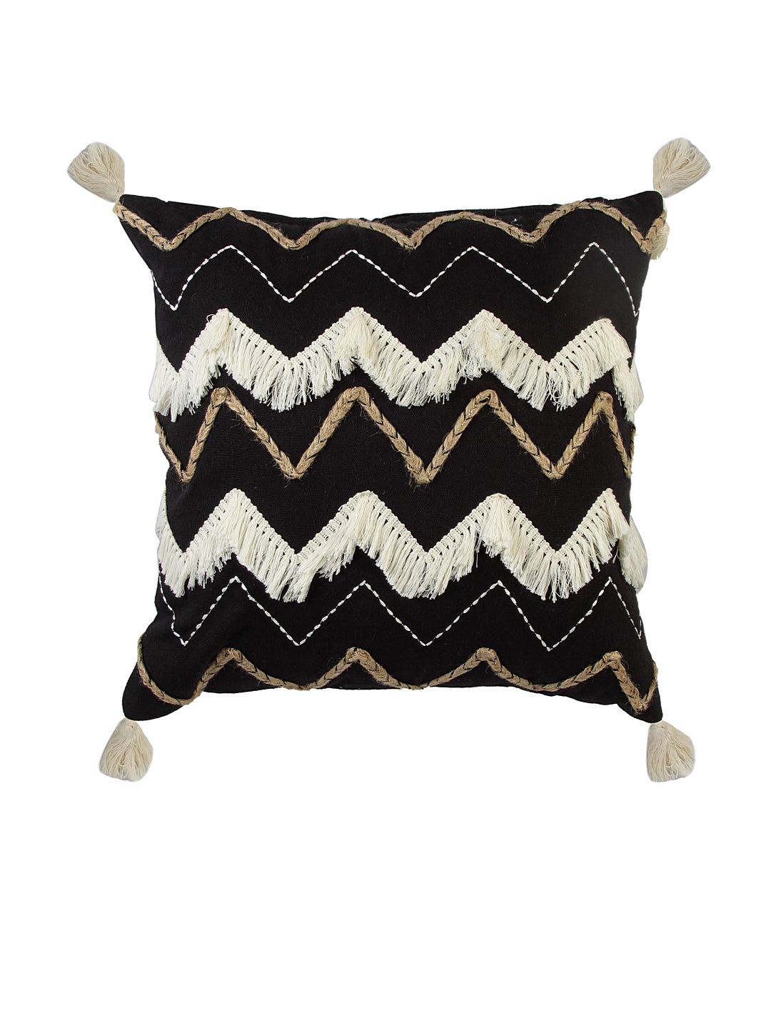 Chevron Embroidered Cushion Cover