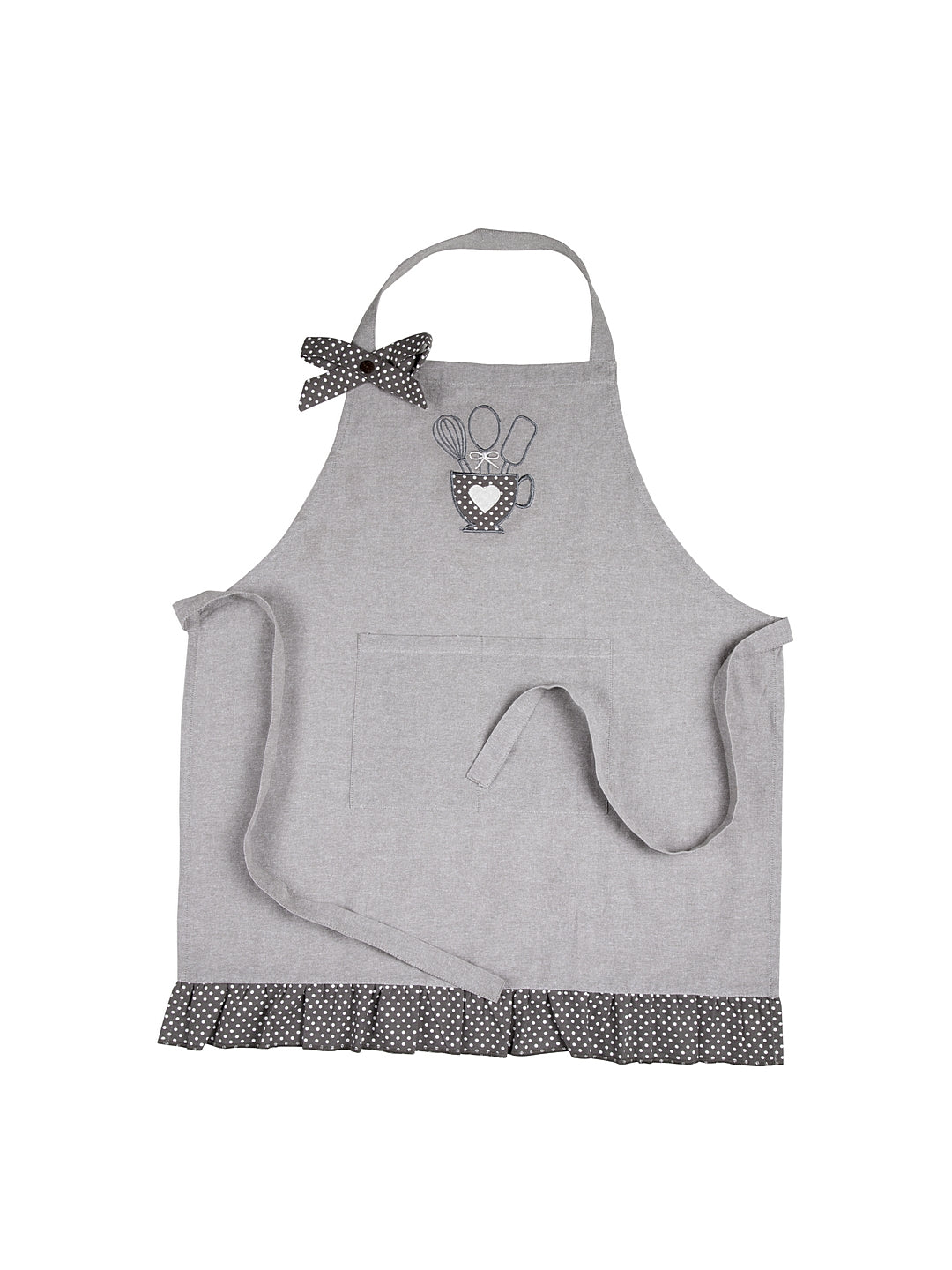 Blanc9 Chambray Embroidered Apron