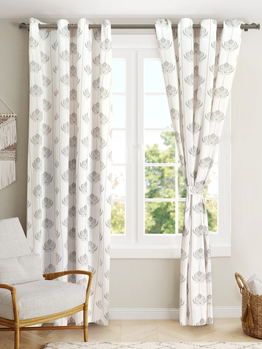 Kiara 7ft. Set of 2 Printed Curtains