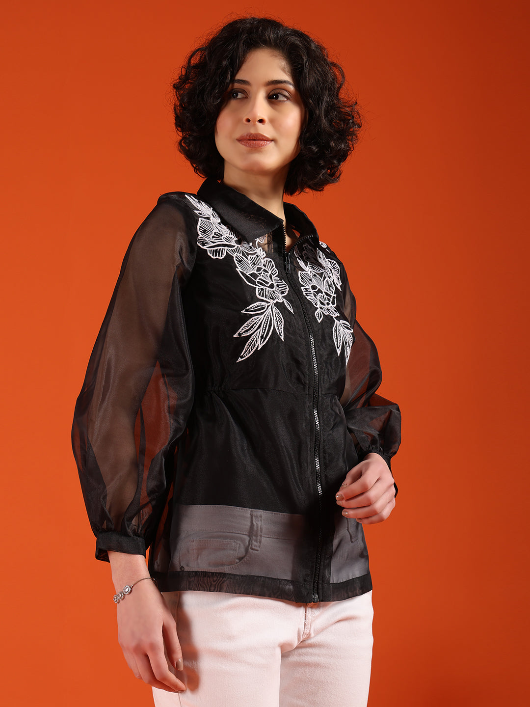 Sheer Jacket Top