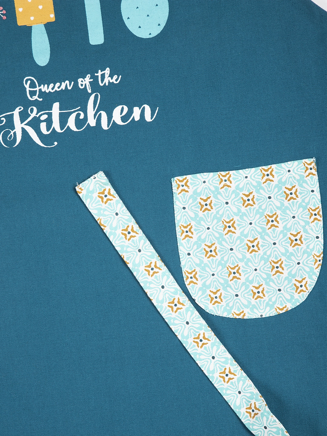 Blanc9 Queen  Of The Kitchen Printed Apron