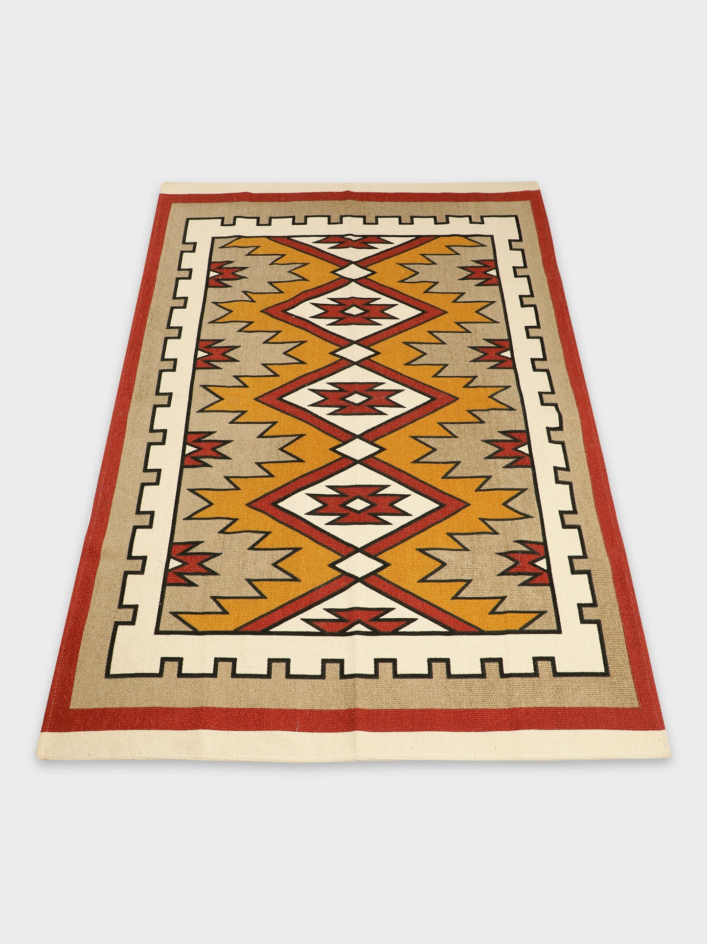 Kilim Printed "4x5.5" ft. Cotton Carpet