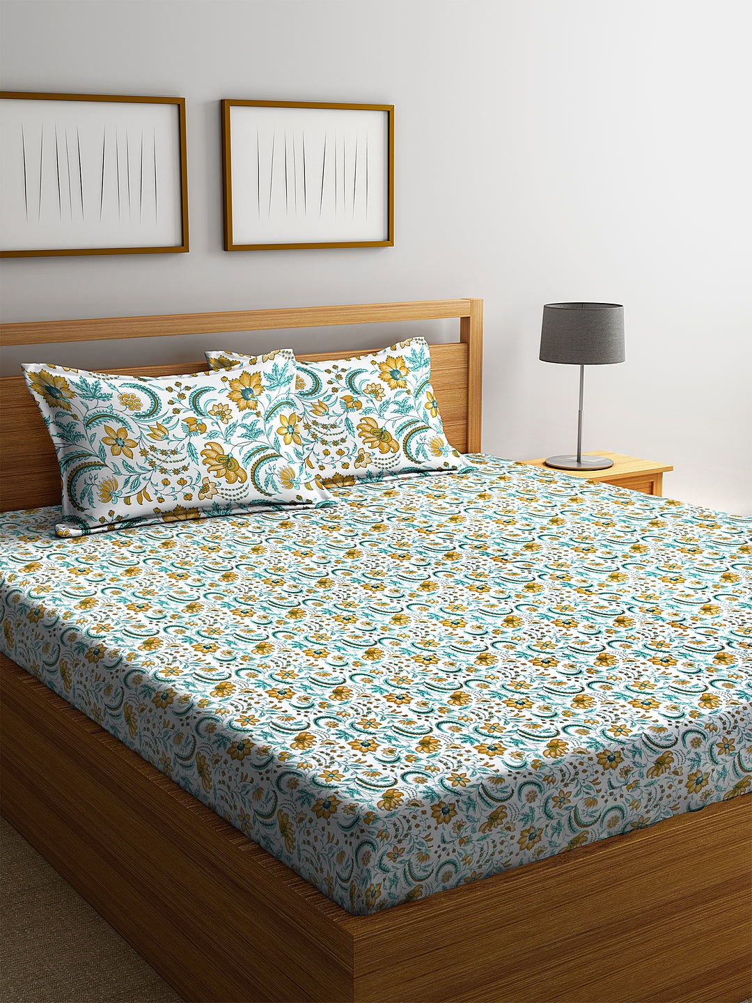 Blanc9 Exotic Garden Bedsheet with Pillow Cases