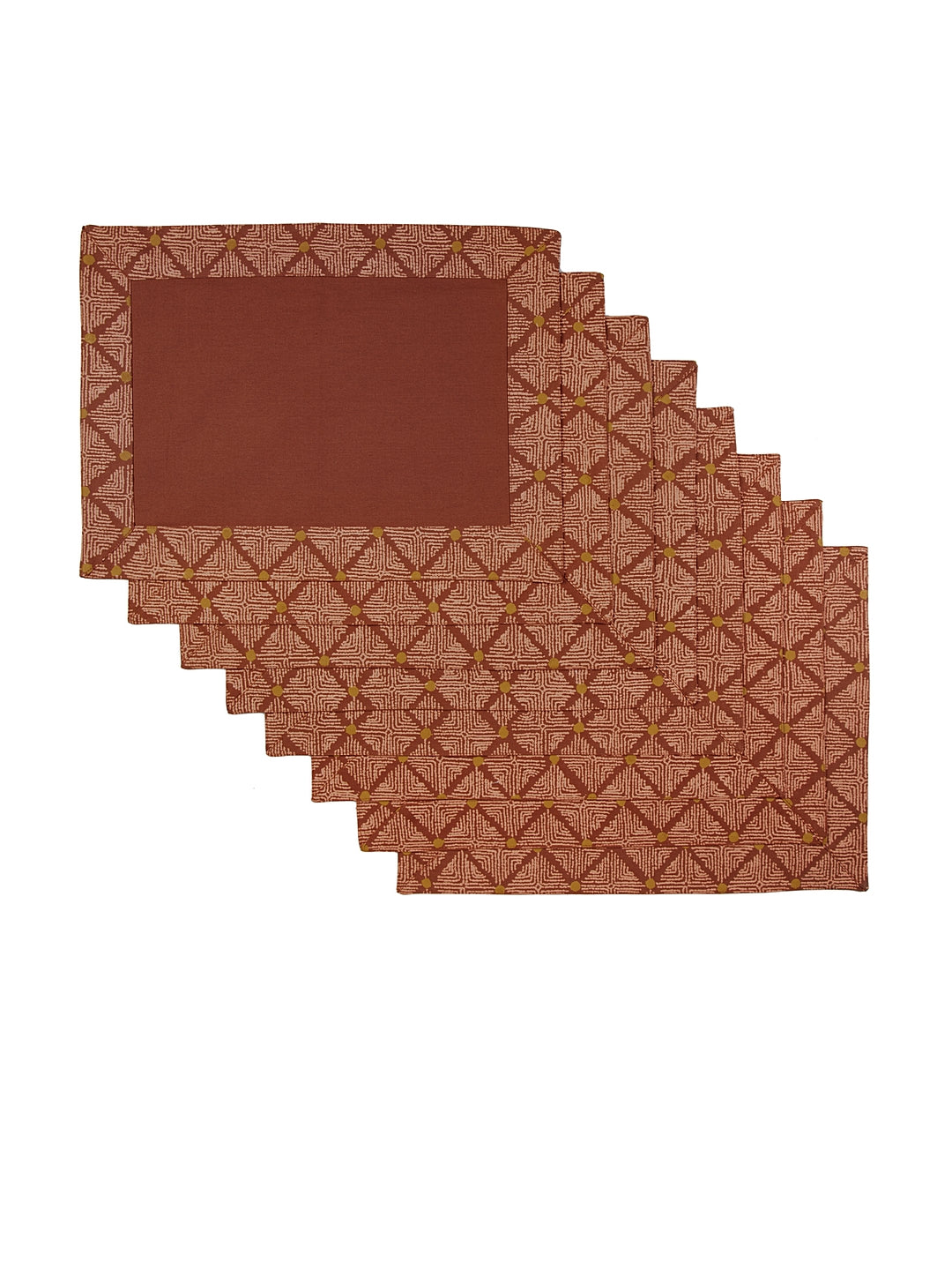 Set of 8 Basket Weave Printed Placemats