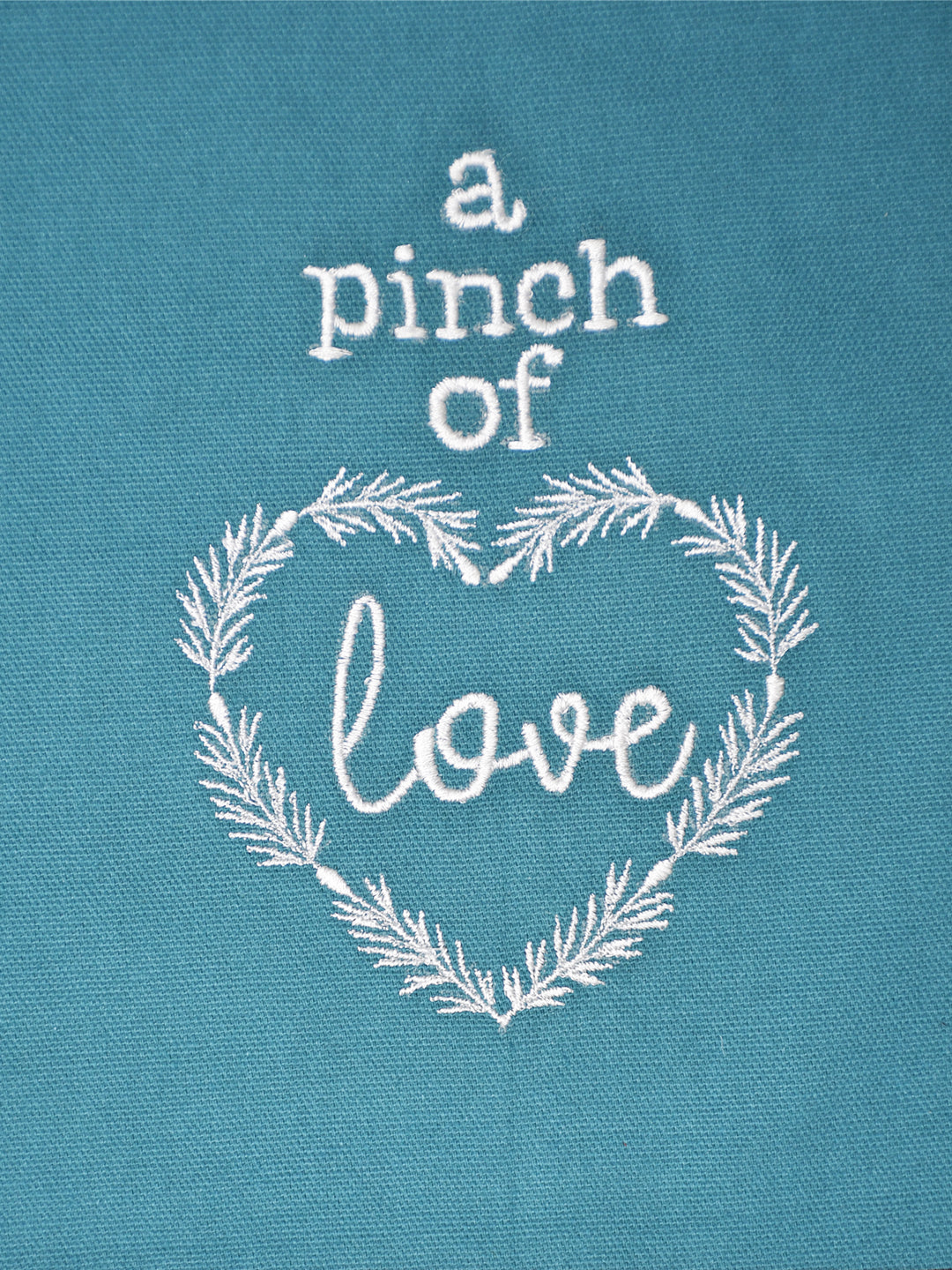 Pinch of Love Teal Cotton Printed Apron