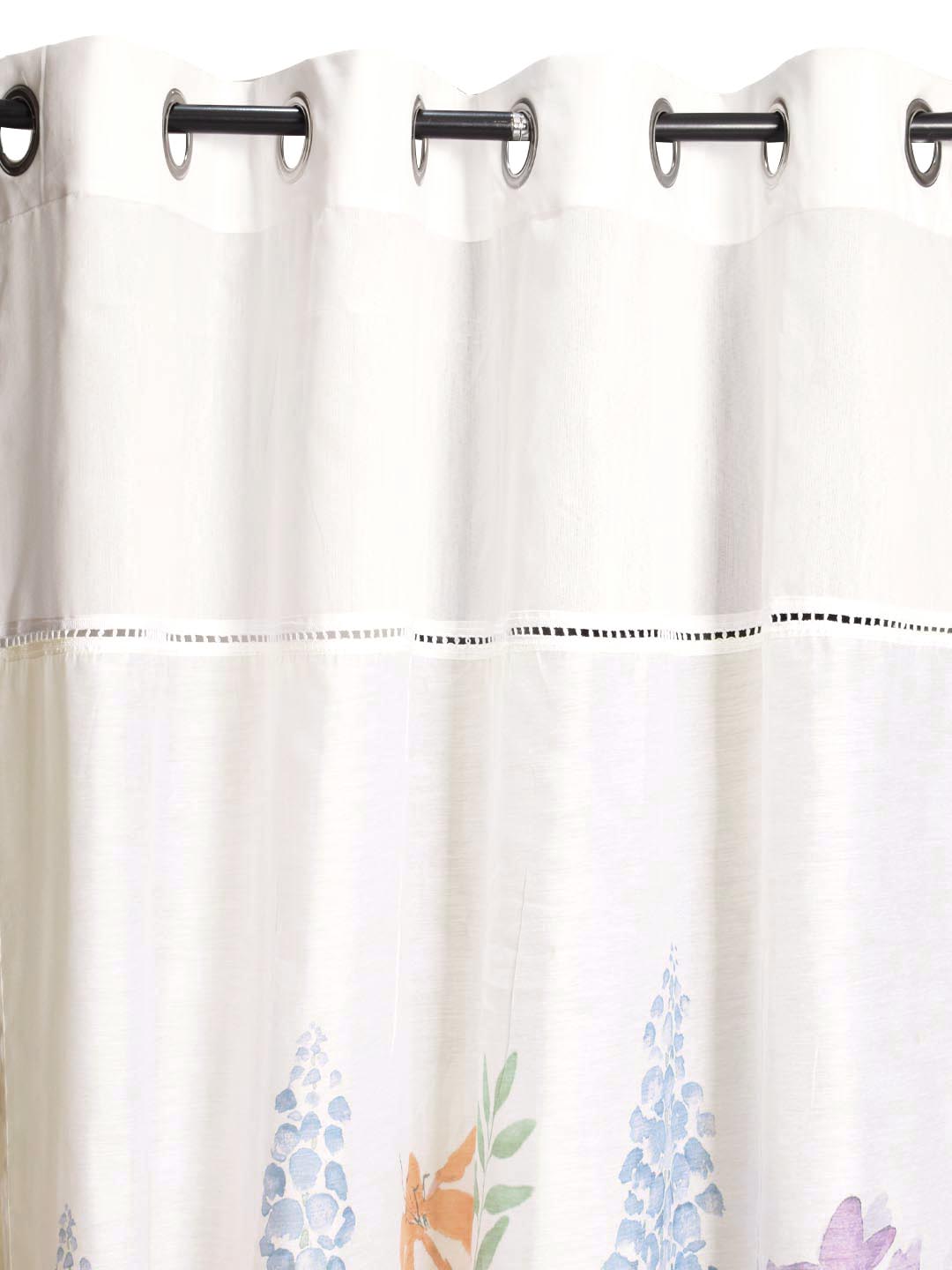 Blanc9 Karla 7ft. Set of 2 Printed Sheer Curtains