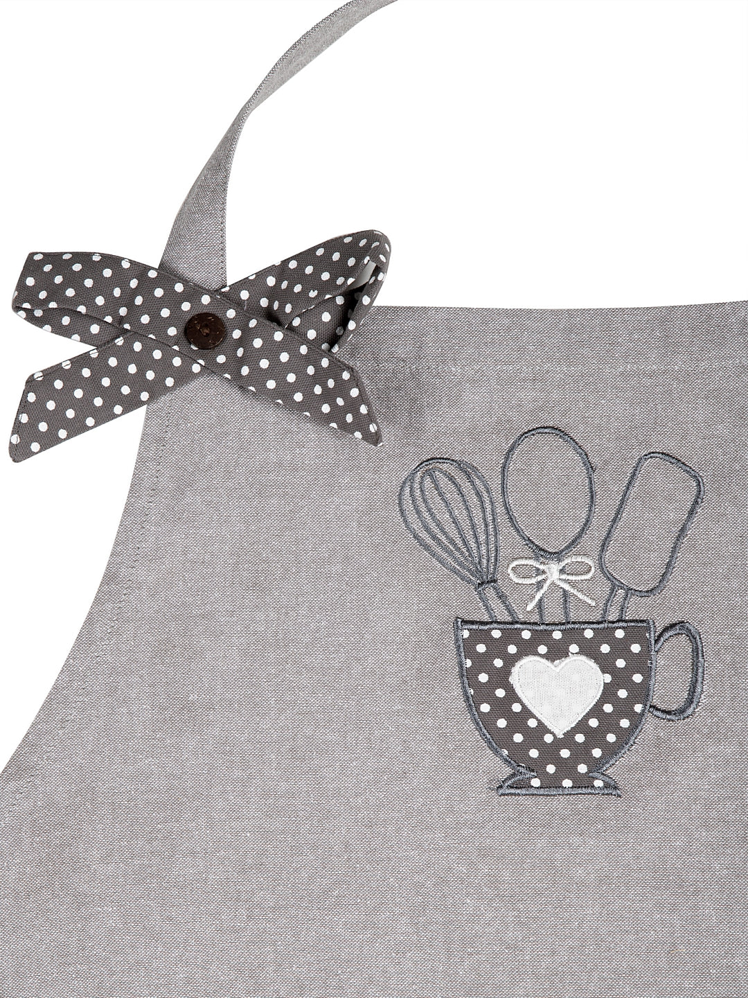 Blanc9 Chambray Embroidered Apron