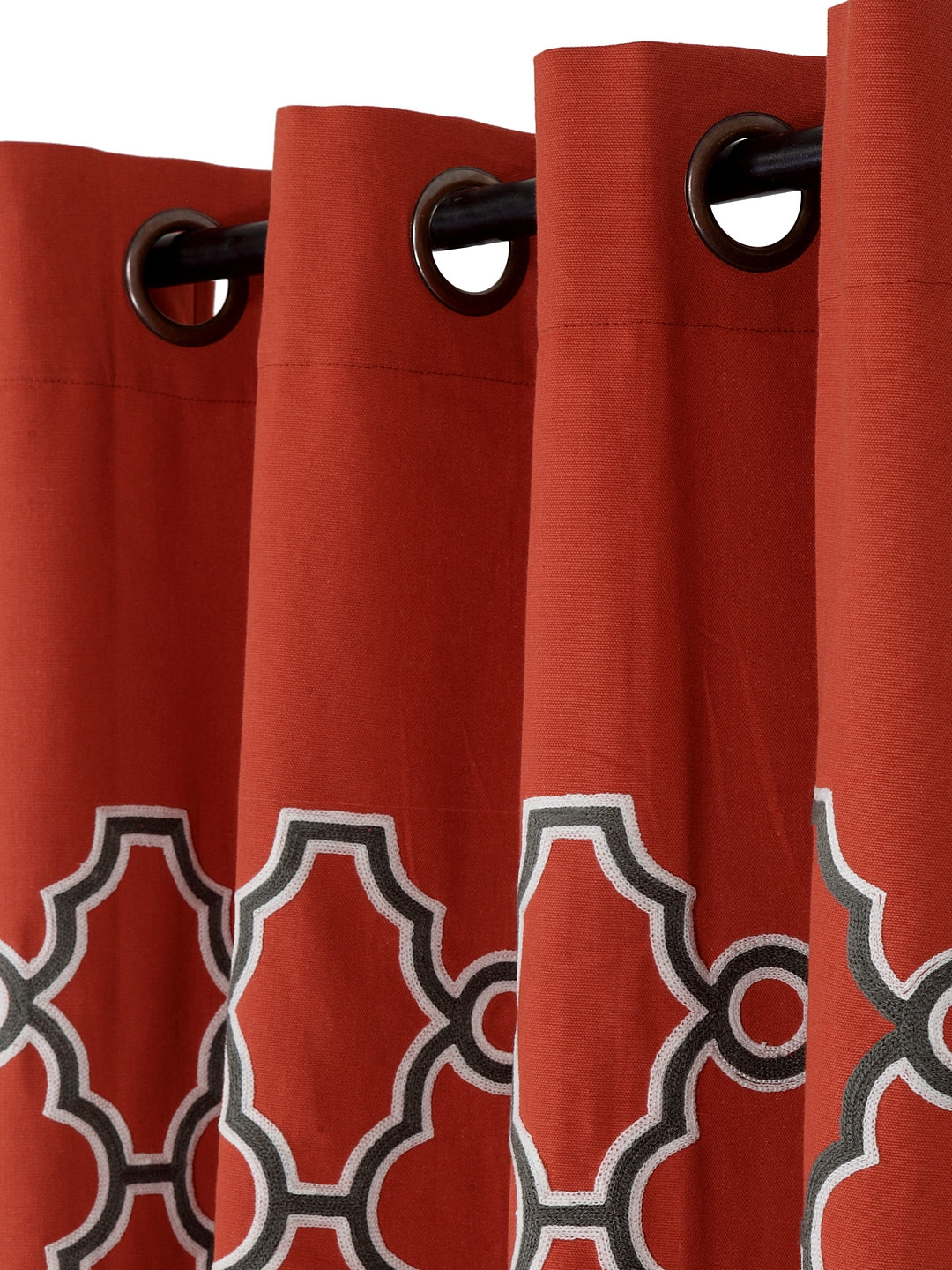 Blanc9 Set of 2 Long Door Tracery Curtain