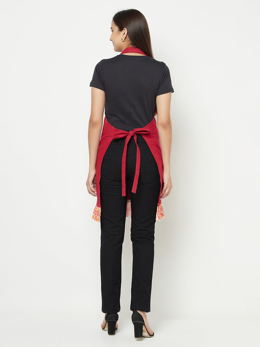 Crimson Bloom Apron