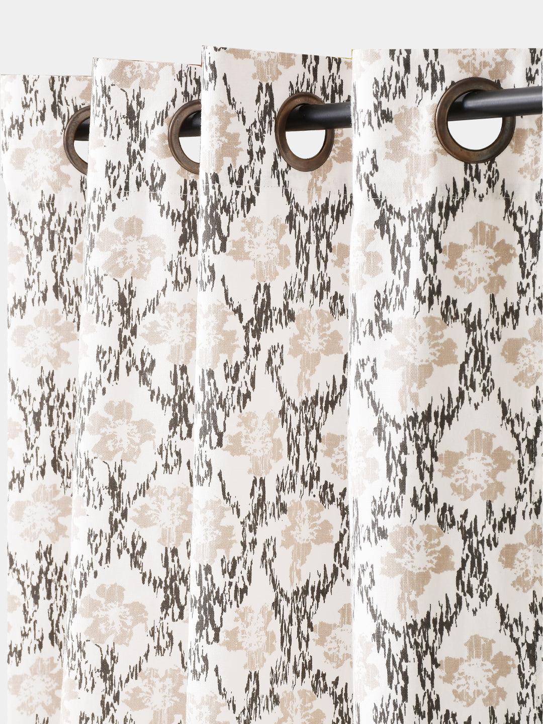 Blanc9 Floral Glitch Cotton Long Door Curtain