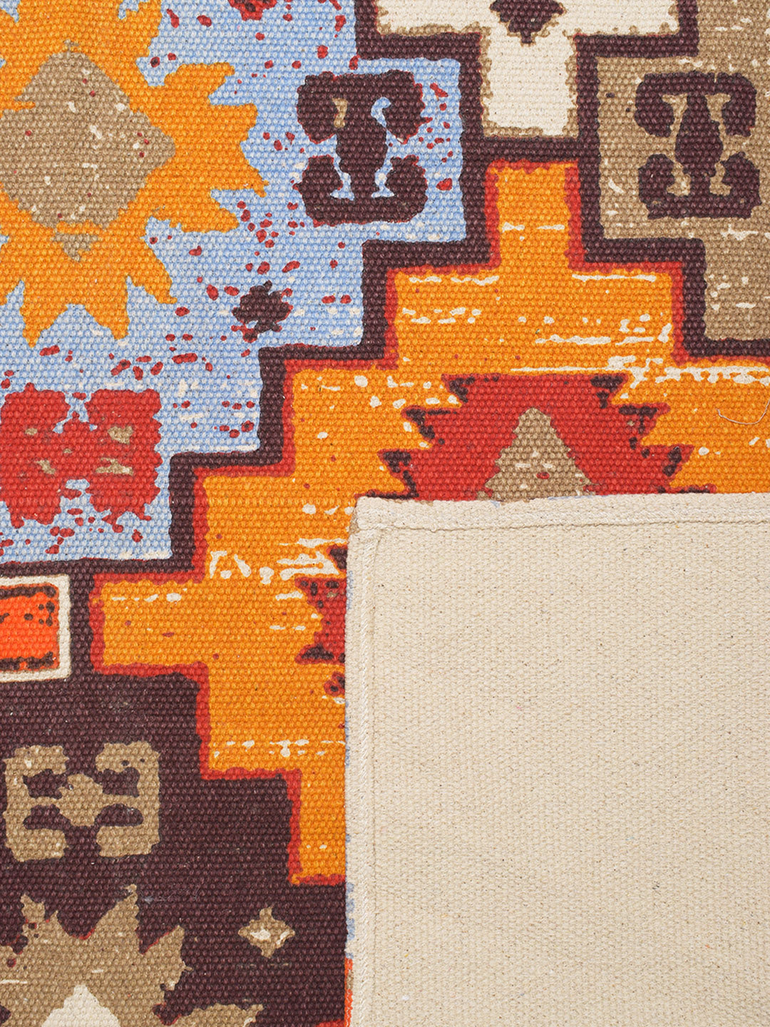Blanc9 Morocco Printed "4x5.4 ft." Cotton Carpet