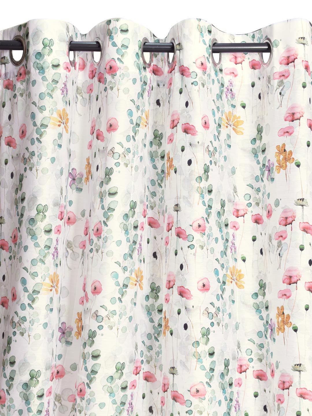 Blanc9 Misty 7ft.Set of 2 Printed Sheer Curtains