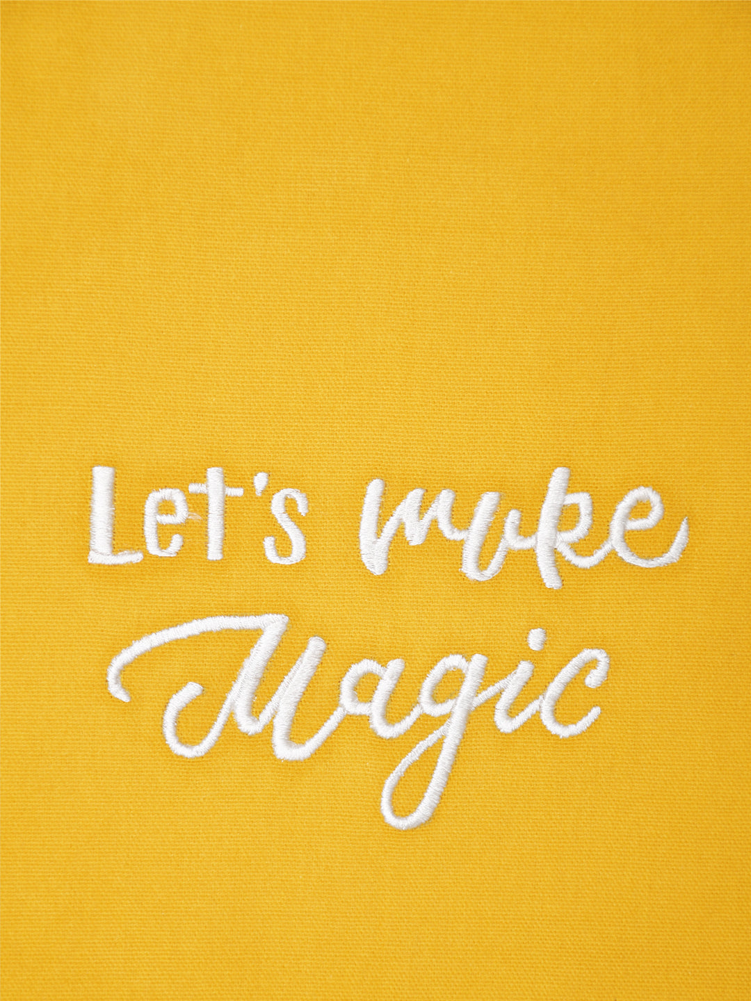 Let's Make Magic Yellow Printed Apron