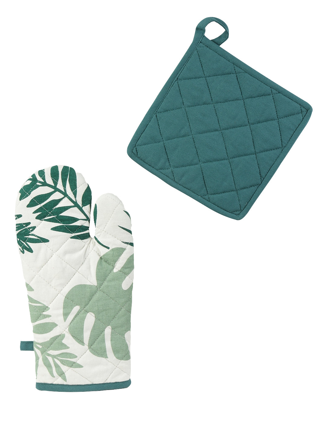 Blanc9 Tropical Fresh- Set of Printed Oven Mitt & Potholder