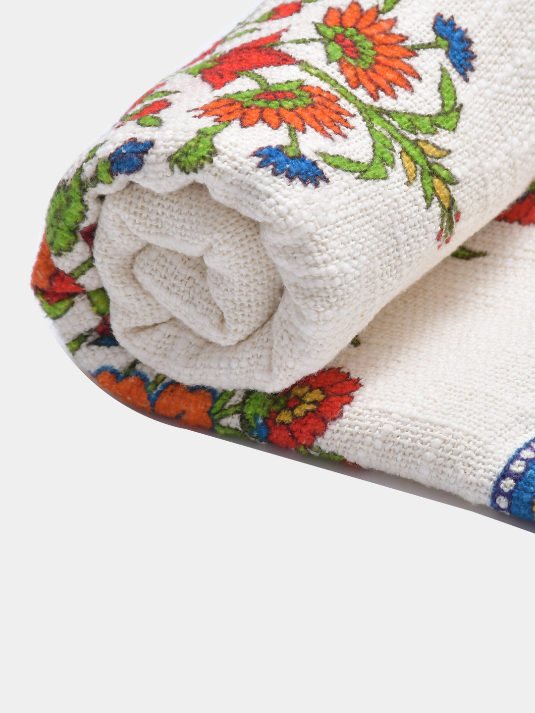 Blanc9 Ajmer Cotton Printed Throw with Cushion Cover