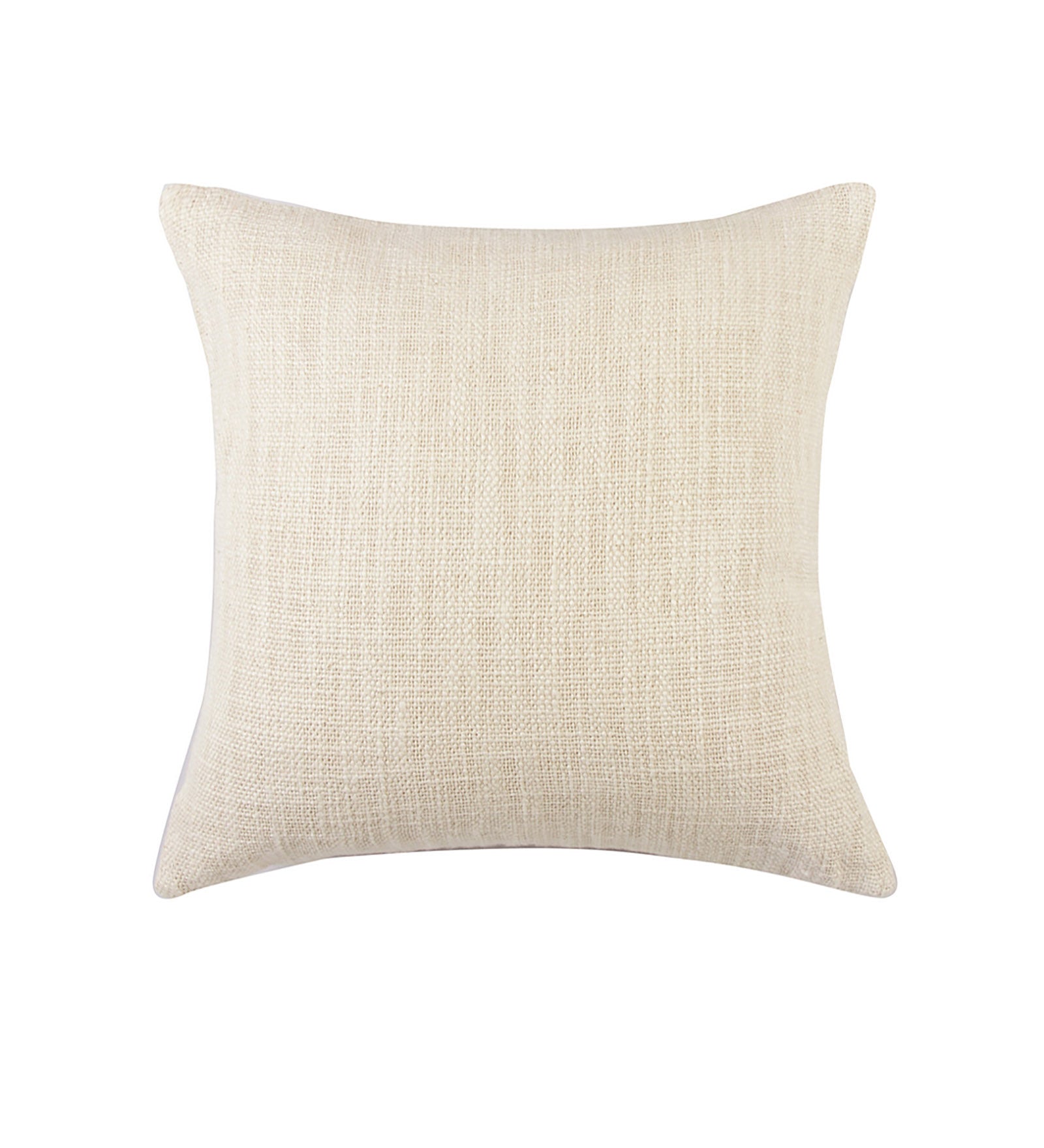 Blanc9 Set of 3 Serene Leaf Hand Embroidery with Ecru 40x40 CM Cushion Covers