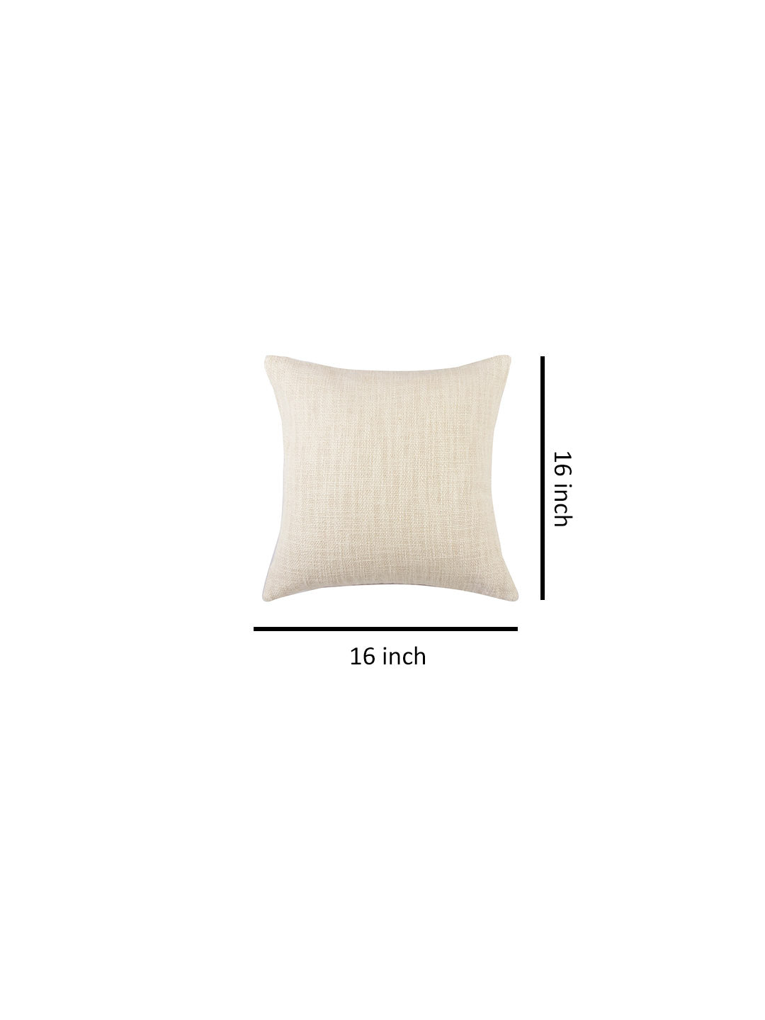 Blanc9 Set of 3 Phulwari Embroidered with Ecru 40x40 CM Cushion Covers