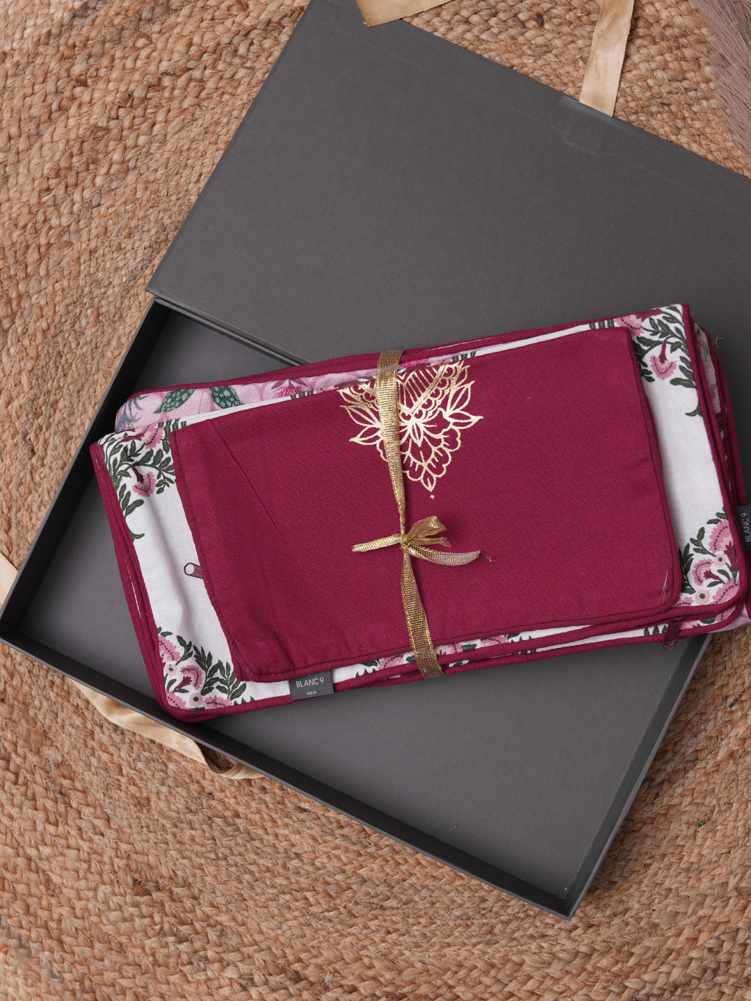 Set of 5 Mughal Printed Cushion Covers – Gift Box Set