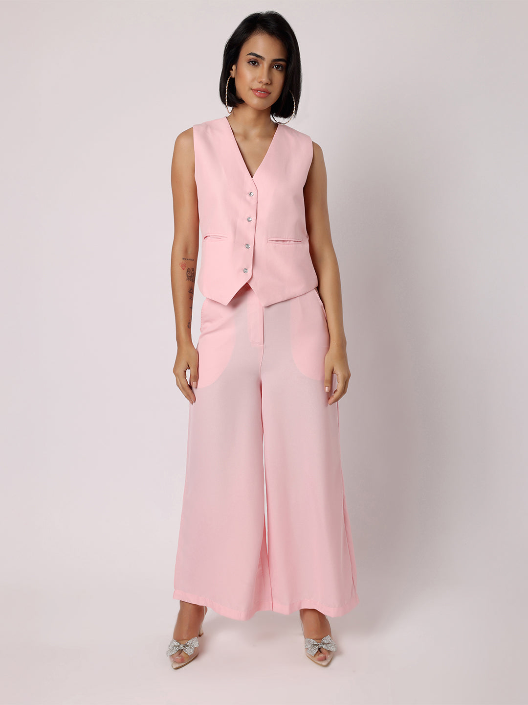 BLANC96PinkWaistcoatWithTrouser