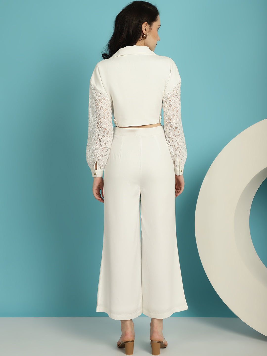 BLANC9 Laced Crop Jacket With Trouser-B9ST165
