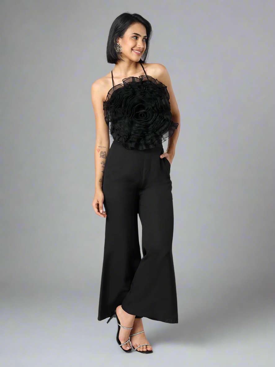 Black Statement Rose Co-ord Set