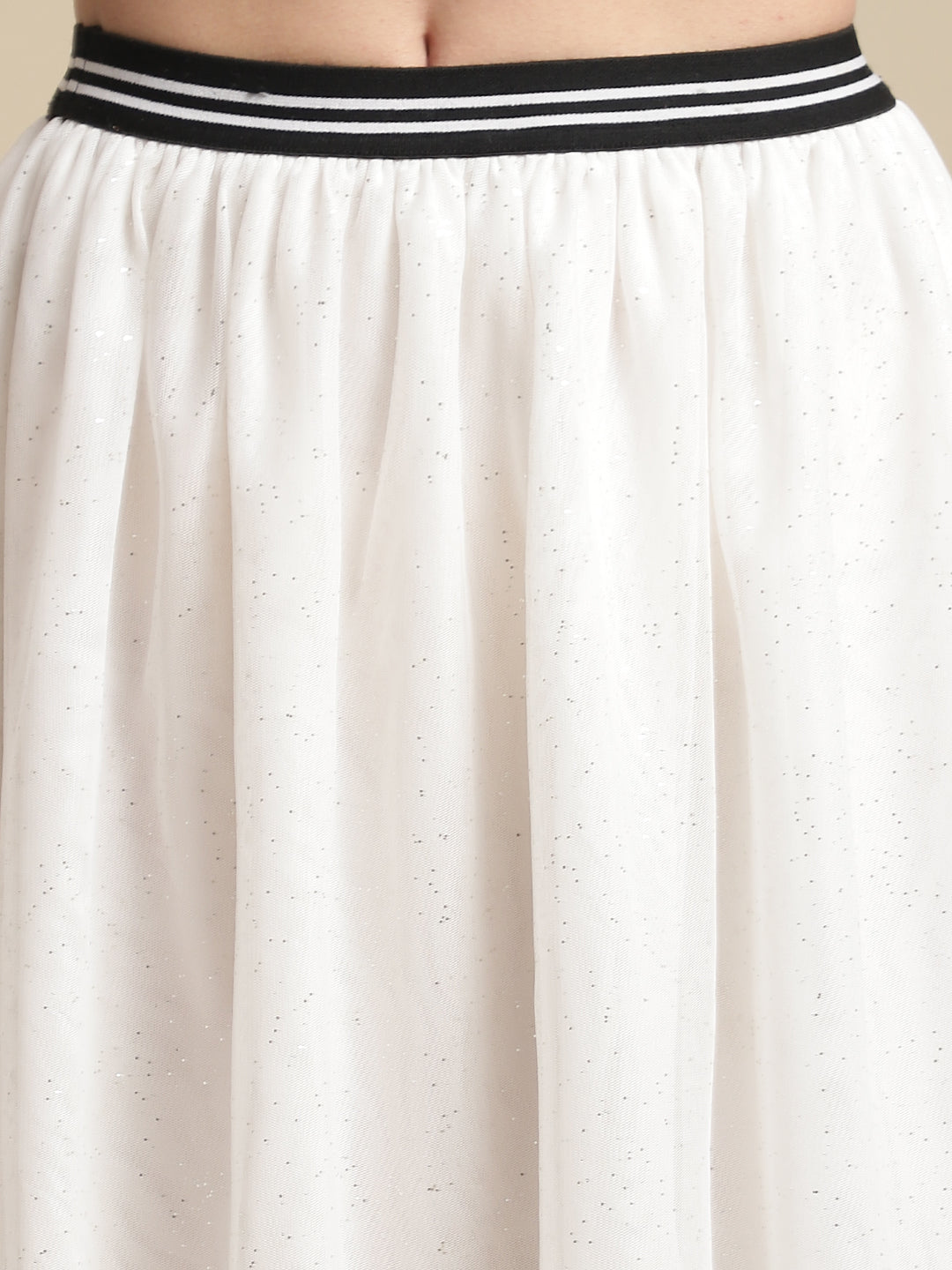 Blanc9 Black Crop Top With Mesh Skirt Co-Ord Set-B9ST94