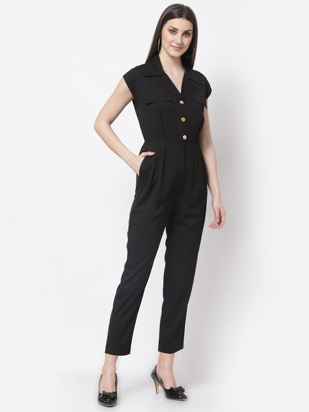 Black jumpsuit formal wear online