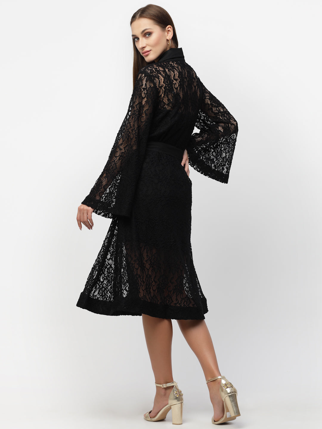 Blanc9 Black Laced Blazer Dress With Cami-B9DR125