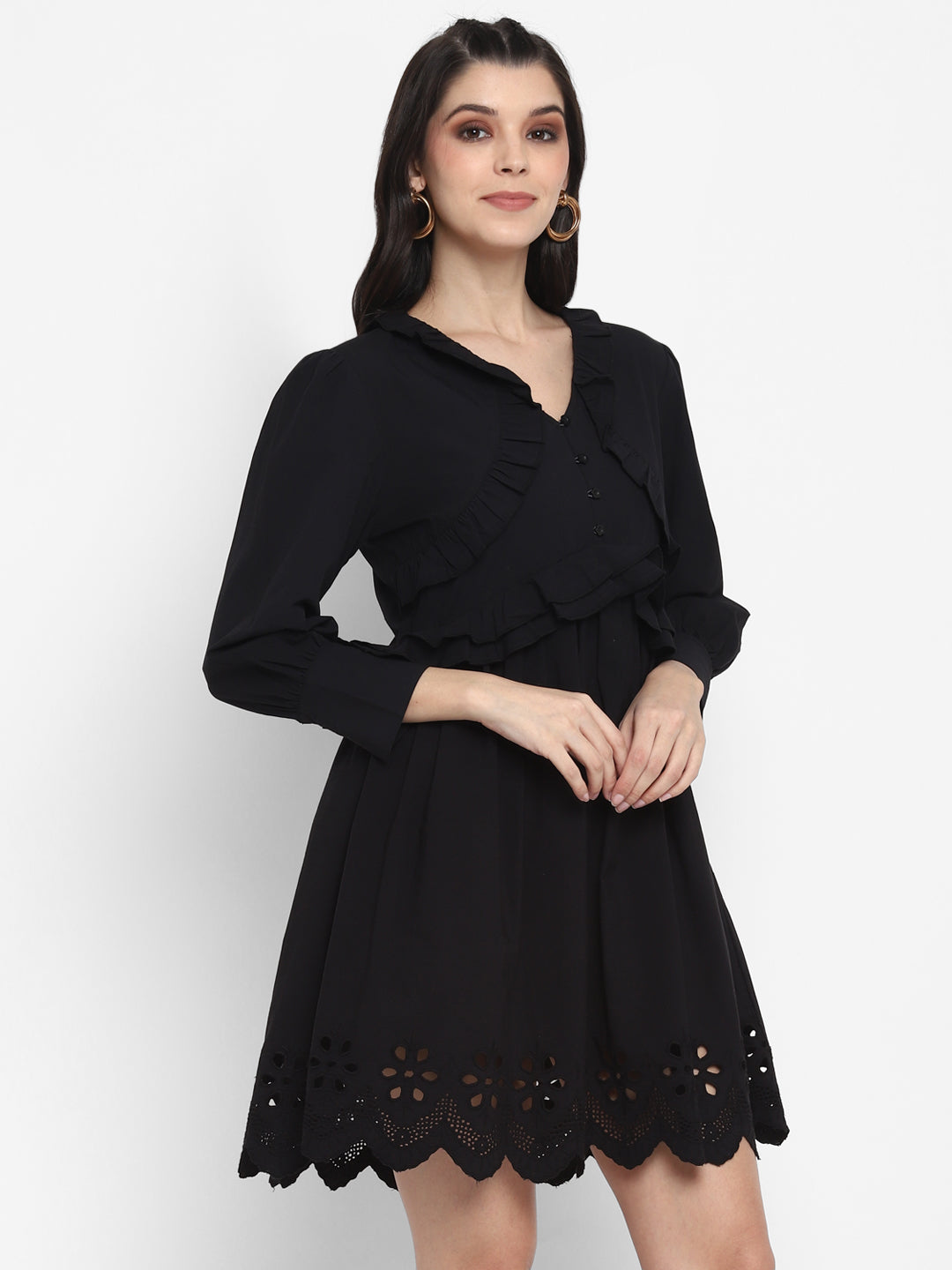 Blanc9 Black Short Dress-B9DR35
