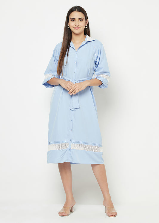 Blanc9 Blue Lace Dress