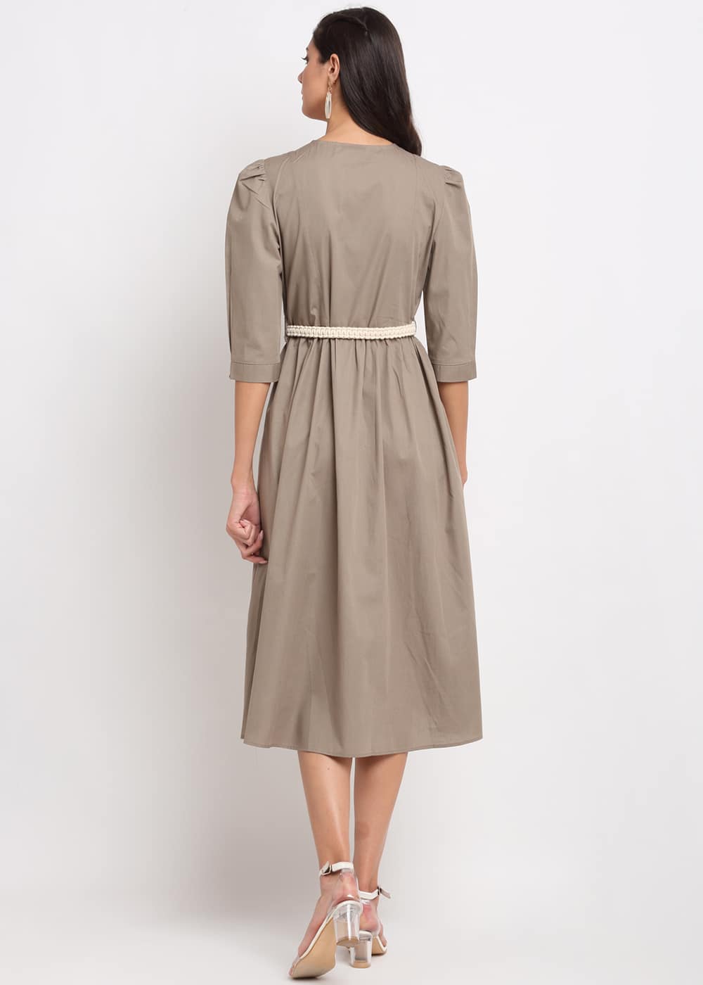 Blanc9 Brown knee length Dress