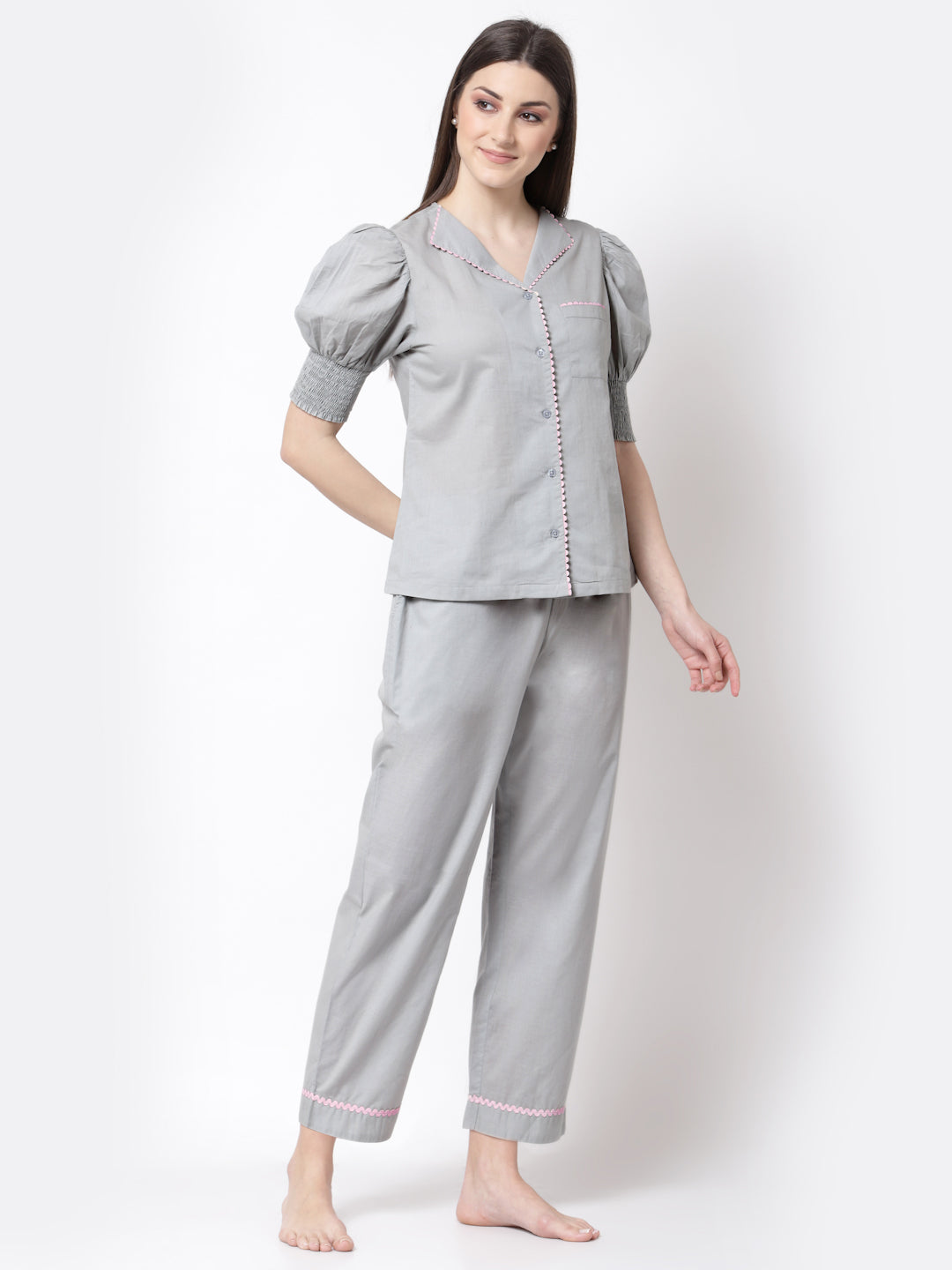 Cute Top & Pajama Set Sleepwear for Girls | Cute tops, Cotton pajamas  women, Night suit