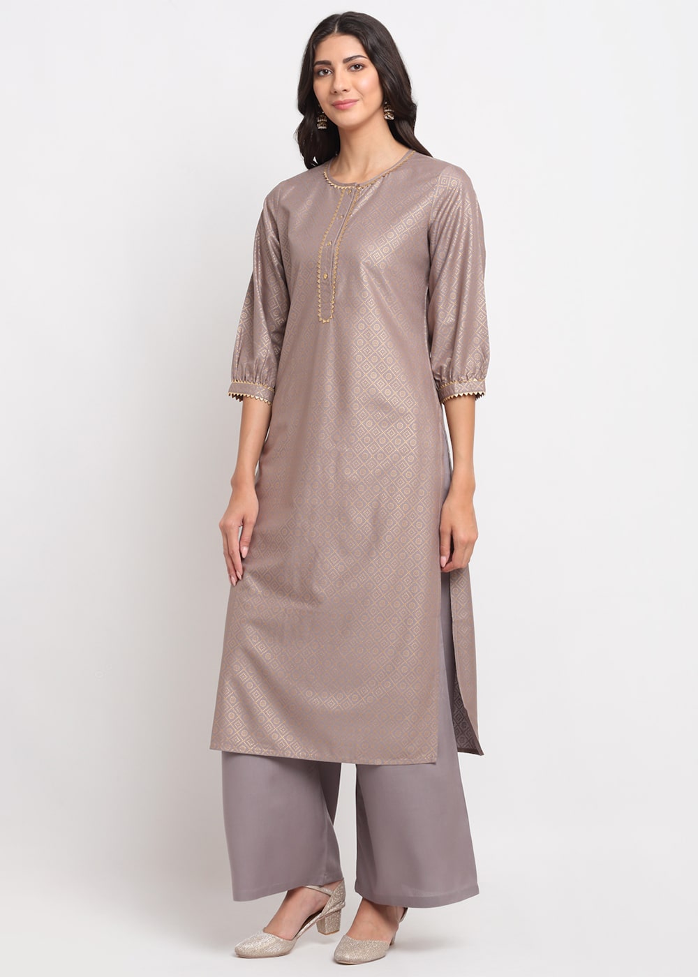 Blanc9 Grid Foil Kurti-B9FV01G